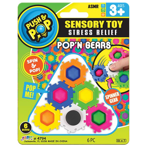 Push & Pop Pop'n Gears Sensory Toy